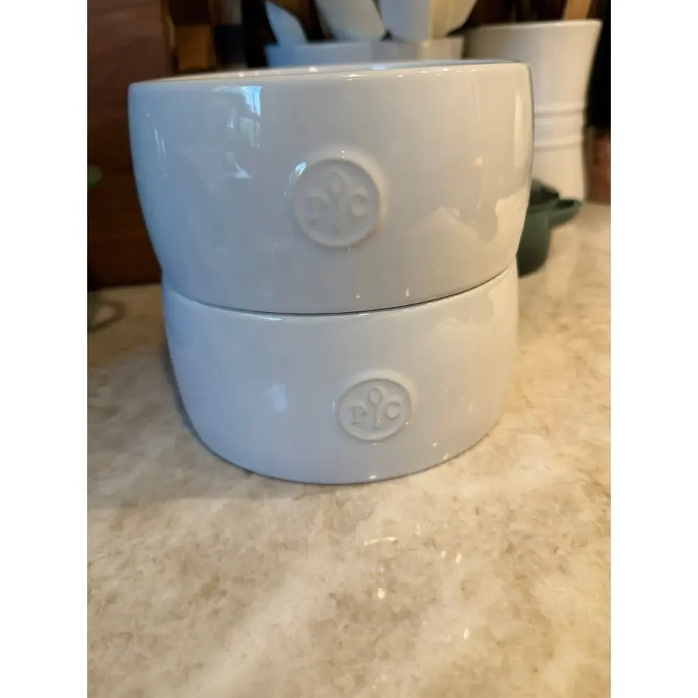 Pampered Chef pasta bowls  6” set of two Rare Item RETIRED
